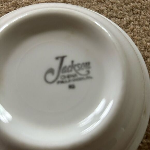 Jackson China 4 3/4” Small Gray Rimmed Bowl Restaurant Ware - Picture 4 of 4
